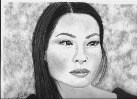 Lucy Liu, graphite pencil drawing by me. | Scratchboard art, Graphite ...