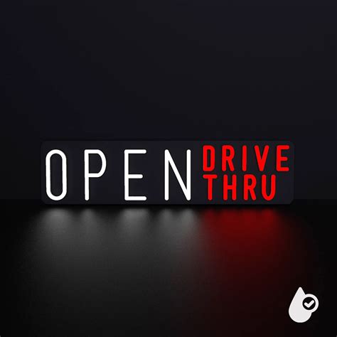 Outdoor Open Drive Thru Neon Sign - HiNeon Custom Neon Sign