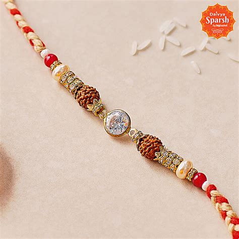 Buy Daivya Sparsh by bigbasket Braided Rudraksha Exquisite Rakhi With ...