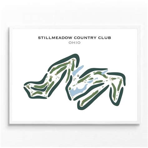 Stillmeadow Country Club, OH Golf Course Map Canvas, Golf Map Wall Art ...
