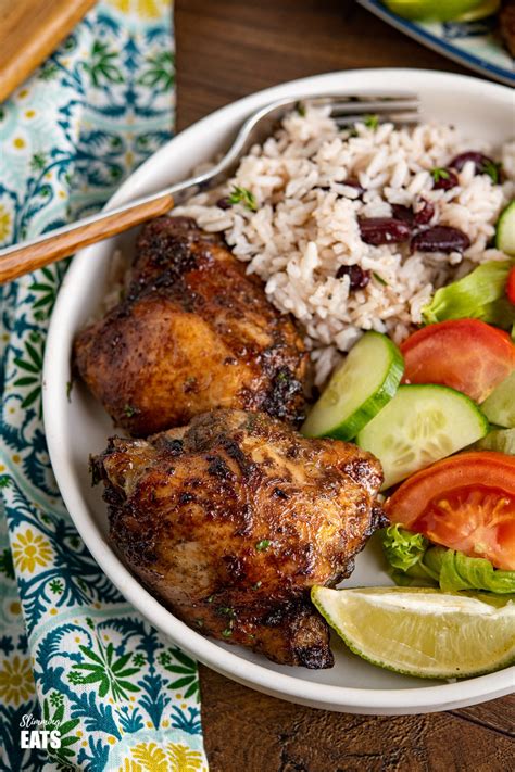Jerk Chicken And Rice And Peas