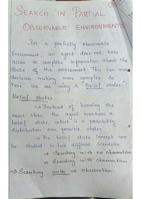 Searching in Partially Observable Environments: Concepts & Strategies ...