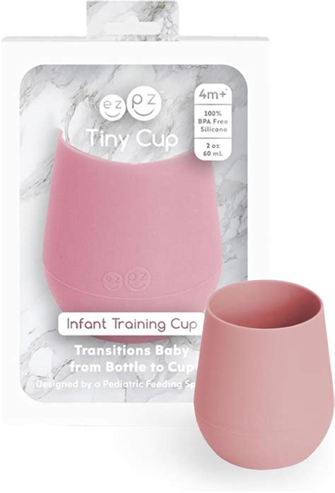 ezpz Tiny Cup - 100% Silicone Drinking Training Open Cup for Baby ...