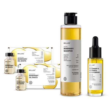 Brillare Hair Growth Kit | Rosmary Oil Shots, Rosemary Shampoo ...