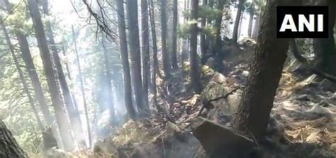 J-K: Fire breaks out in D H Pora forest range of Kulgam district