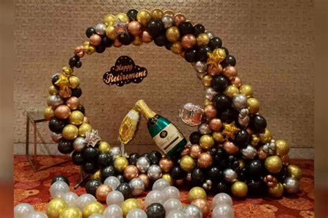 Retirement Ring Decoration, Black And Golden Balloon Near Me