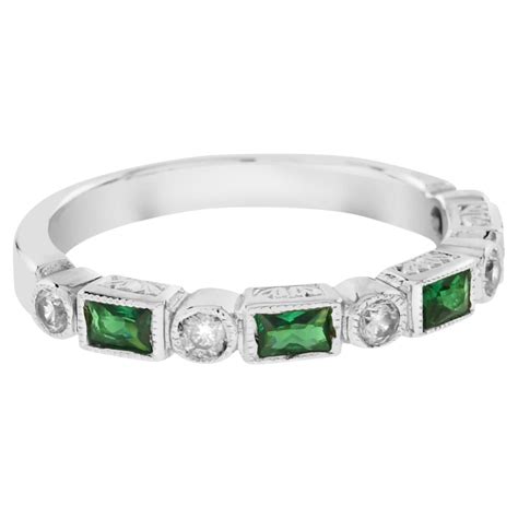 Emerald Diamond Gold Eternity Ring For Sale at 1stDibs | emerald and ...