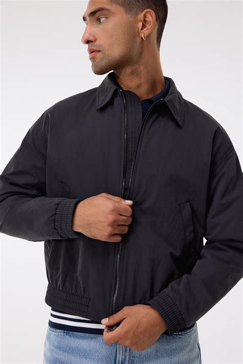 Collared bomber jacket - Dark grey - Men | H&M IN