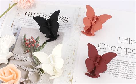 Butterfly Claw Clips for Women 2.6'' Butterfly Hair Clips for Girls 4 ...