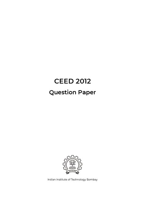 CEED2012 qp - Compiler Design - CEED 201 2 Question Paper Indian ...