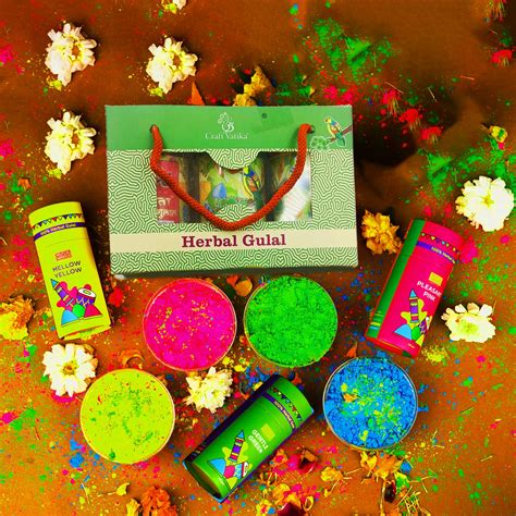 Buy CraftVatika Herbal Gulal Colors in Gift Packaging Box, Holi Colors ...