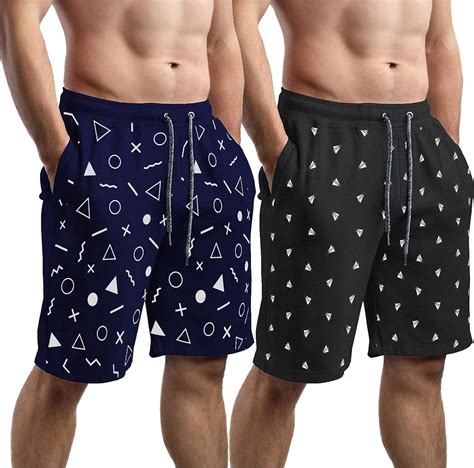 hotfits Stylish Men Multicolored Cotton Shorts-Pack of 2 -S : Amazon.in ...