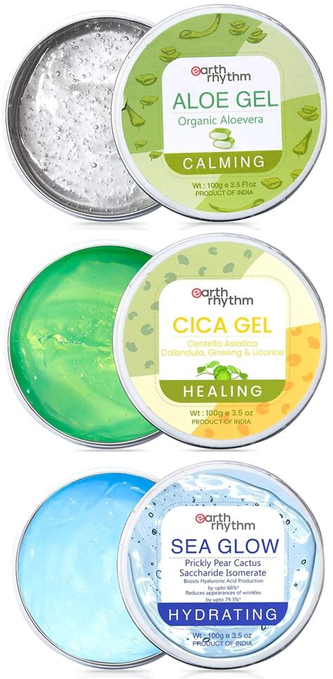 Buy Earth Rhythm 100% Pure Aloe Vera Gel 100 gm ,Cica Gel Moisturizer ...