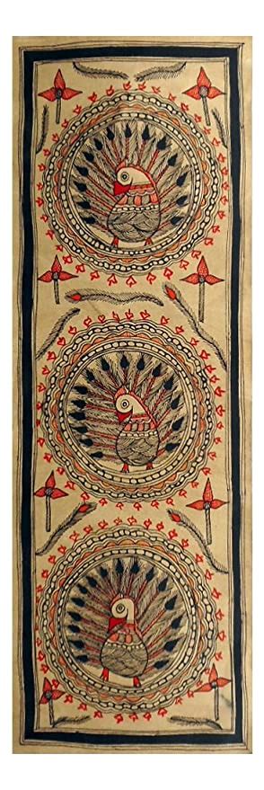 JAI MAA SARASWATI ART Peacocks Painting (56 cm x 0.1 cm x 38 cm, VJ25 ...