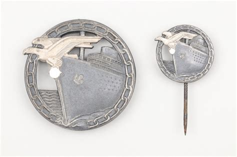 ratisbon's | Blockade Runners Badge with miniature - A.G.M. u. K.4 ...