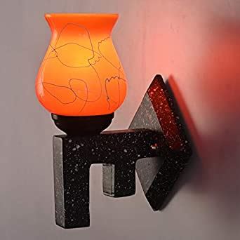 Somil™ Colourful Wall Lamp/Light of Wood Marvel Design Fitting & Glass ...