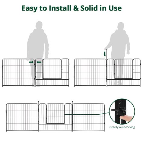 Buy PawGiant Large Dog Playpen, 8 Panels 24H Metal Dog Fence for Inside ...