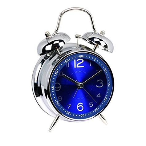 EgoEra® 4" Metal Twin Bell Quartz Alarm Clock Bedside Easy Setting Loud ...