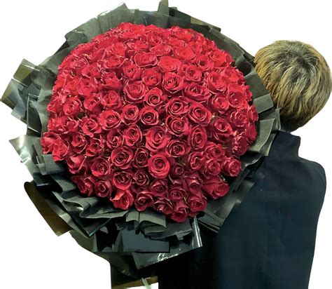 Gorgeous Ultimate Large Red Roses Bouquet 99 Stems - Blooming Art ...