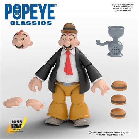 Popeye Classics Wave 2 J. Wellington Wimpy Action Figure By Boss Fight