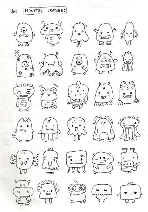 Cute Easy Monsters To Draw