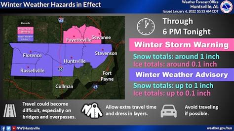 Winter weather advisory continues for part of north Alabama; icy roads ...