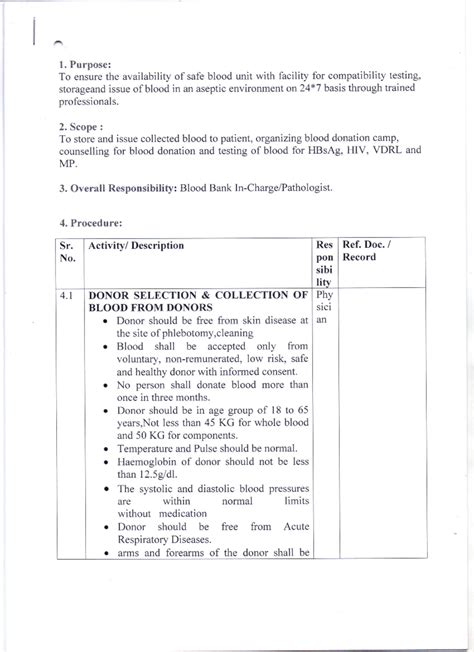 Blood Bank SOP - Haematology and Clinical Pathology - Studocu