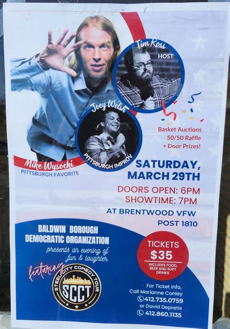 STEEL CITY COMEDY TOUR - VFW Post 1810, VFW Post 1810 Brentwood, PA, 29 ...