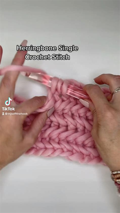 Stitches 101 herringbone single crochet stitch – Artofit