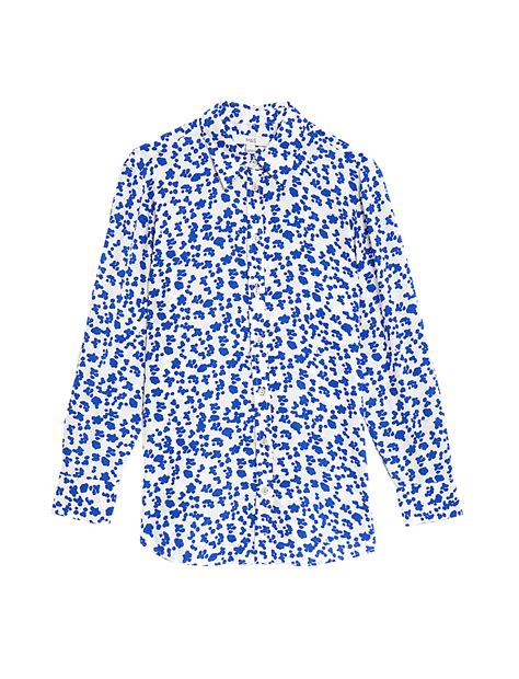 Buy Printed Collared Button Through Blouse at Marks & Spencer