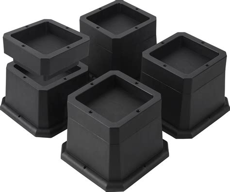 Amazon.com: USION Bed Risers 2 Inch Adjustable Furniture Risers Heavy ...