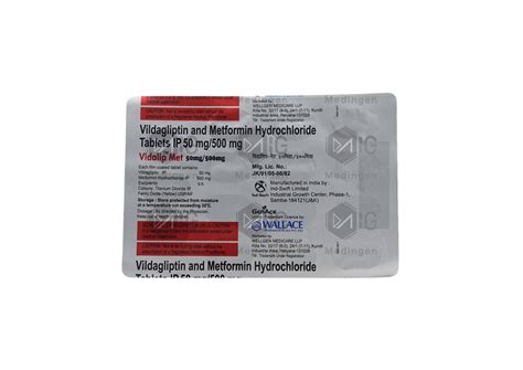 Vidalip Met 50/500mg Tablet - Uses, Side Effects, Price & Substitutes