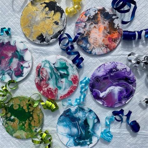 Laguna Art A Fair: Workshops - ACRYLIC POUR (ORNAMENTS & COSTERS ...