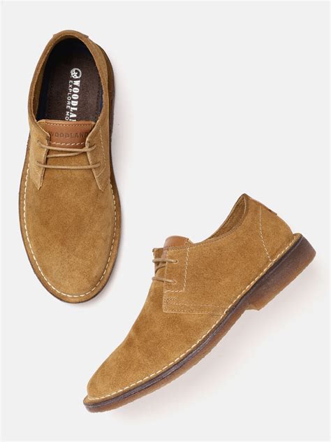 Woodland Men Tan Brown Suede Smart Casual Derbys - Price History
