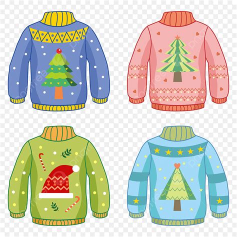 Christmas Sweater Hd Transparent, Cute Christmas Pattern Sweater ...