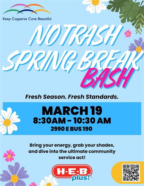 No Trash Spring Break Branch , 914 S. Main Street Suite B, Copperas ...