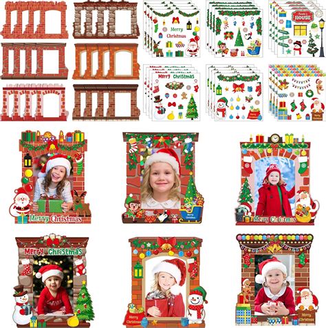 Amazon.com: Capoda 24 Pack Christmas Picture Frame Craft Kits DIY ...