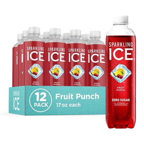 Sparkling Ice Fruit Punch Sparkling Water Zero Sugar Flavored Water ...