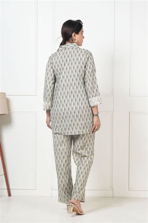 Buy Sage Green Color Co-Ord Set - Where Tradition Meets Modernity ...