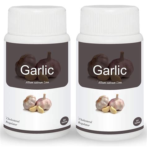 Herb Essential Garlic 500Mg Tablet - 60 Count (Pack Of 2) : Amazon.in ...