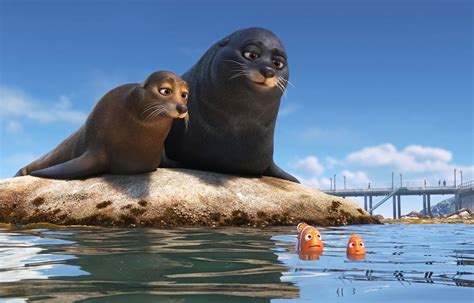 Download Finding Dory Fluke Rudder Otters Wallpaper | Wallpapers.com