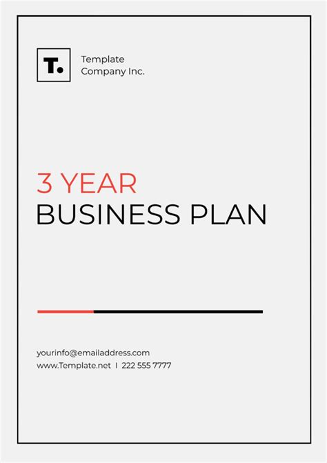 3 Year Business Plan Template 的图像结果