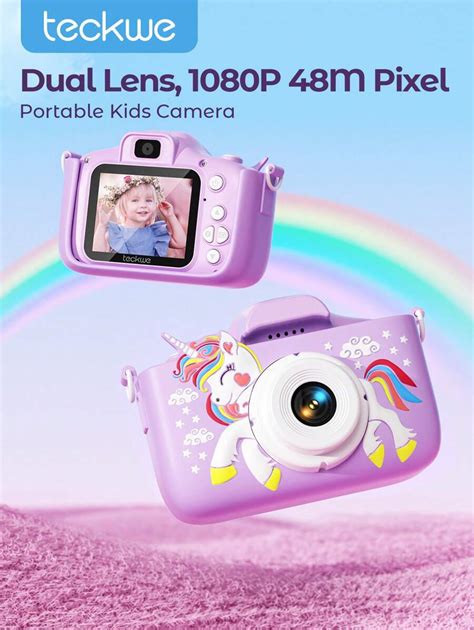 Teckwe كاميرا كرتونية مصغرة بشكل كائن أسطوري وحيد القرن، مناسبة كهدية ...