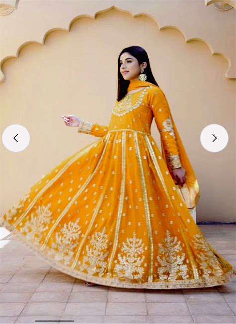 Ceremony Wear Yellow Color Embroidery And 5mm Sequence Work Designer G ...
