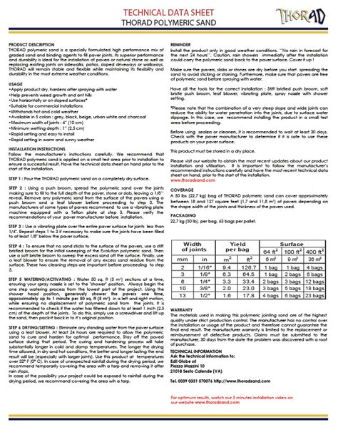 Thorad Sand - External Paving Joint