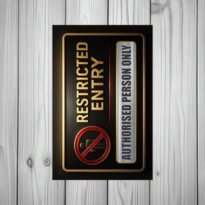 voorkoms Restricted Entry Sign Board For Office, Factories, Industrial ...