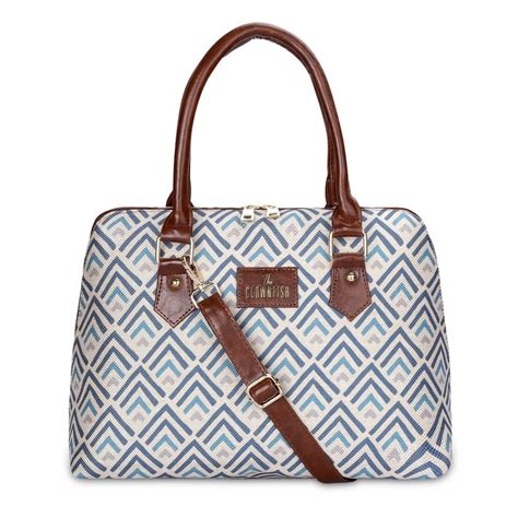 THE CLOWNFISH Montana Series Printed Handicraft Fabric & Faux leather ...