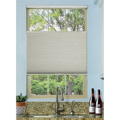 BlindsAvenue 52.5-in x 48-in Winter White Blackout Cordless Top-Down ...