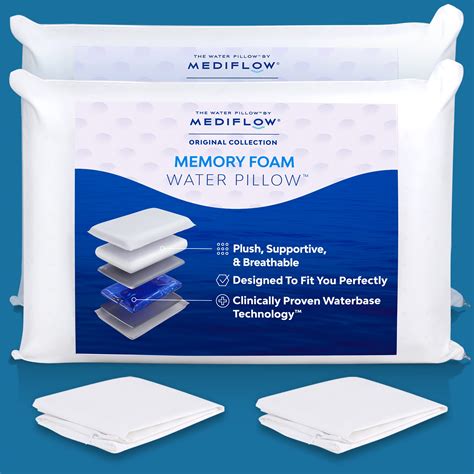 Buy Mediflow Water Pillow Memory Foam re-Invented with Waterbase ...