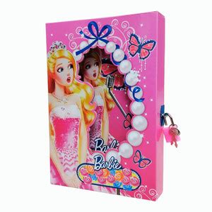 KARBD Barbie Mic Stand Pink Color Secret Lock Diary with Cover Box ...